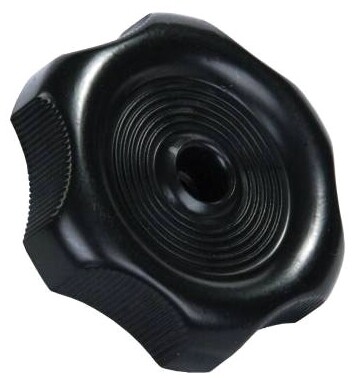 JR Window Knob w/1&quot; Shaft, Black =20345