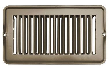 RVD Vent Register Tan Metal UnDamp  3.75&quot;x7.5&quot; H872