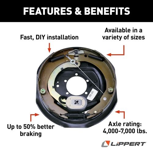 Lippert 12&quot; Left  Brake Assembly=296651
