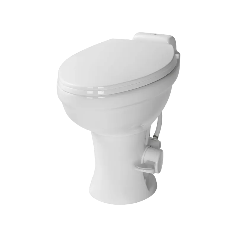 LIP Flow Max RV Toilet White - Elongated Ceramic Bowl=2022113192