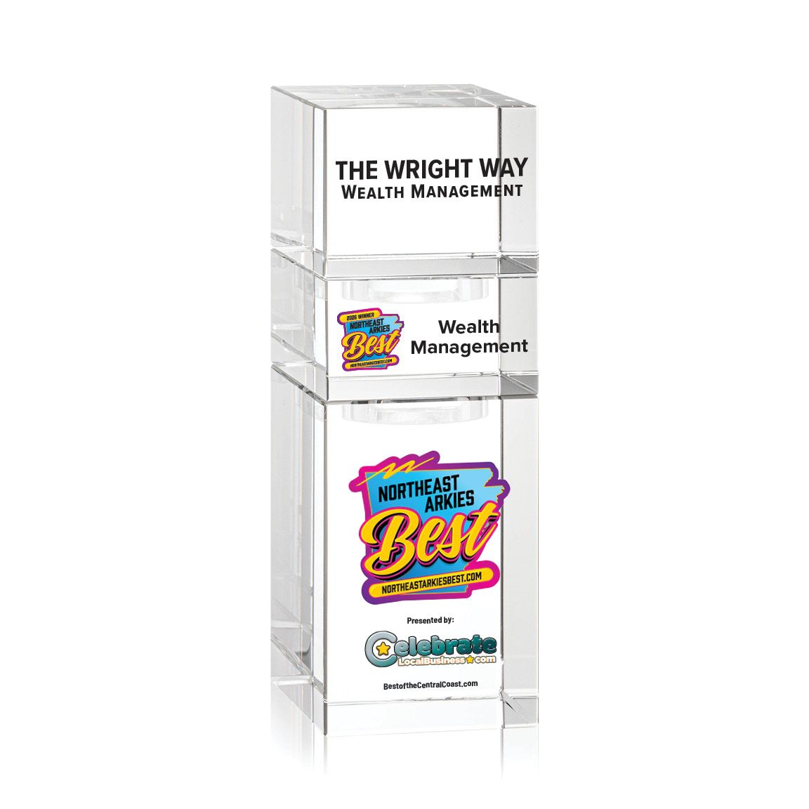 Crystal Winner's Award - Stackable Tower