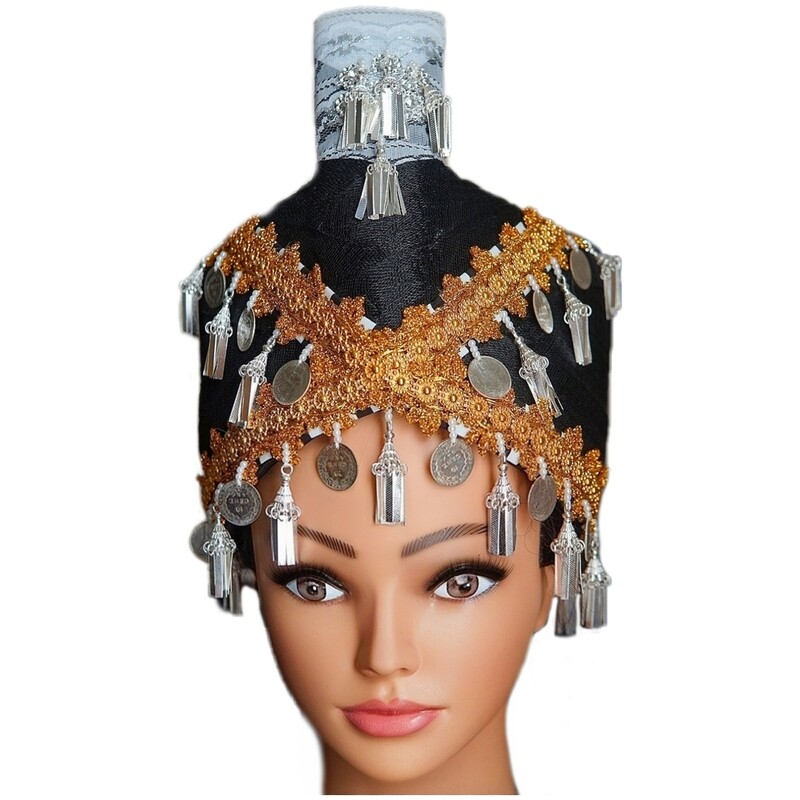 Gold Tassel turban hat