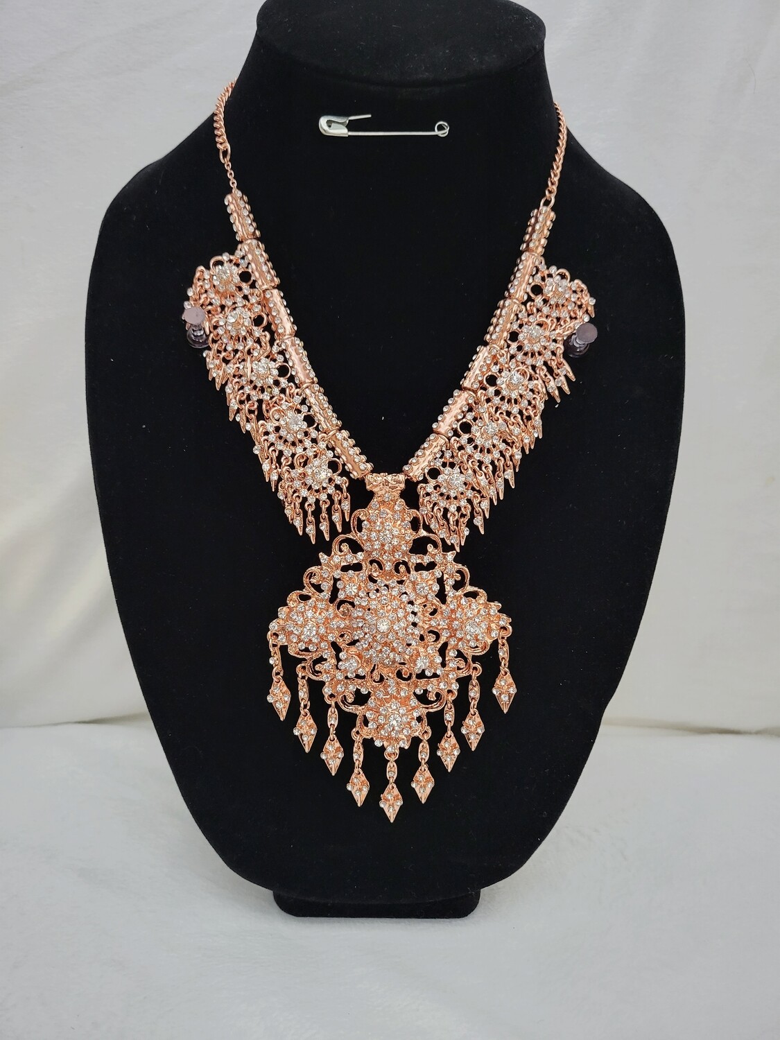 Rose Gold Ten Pendant Necklace Set