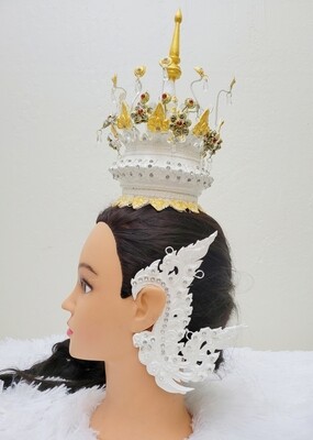 White Thai ear cuffs