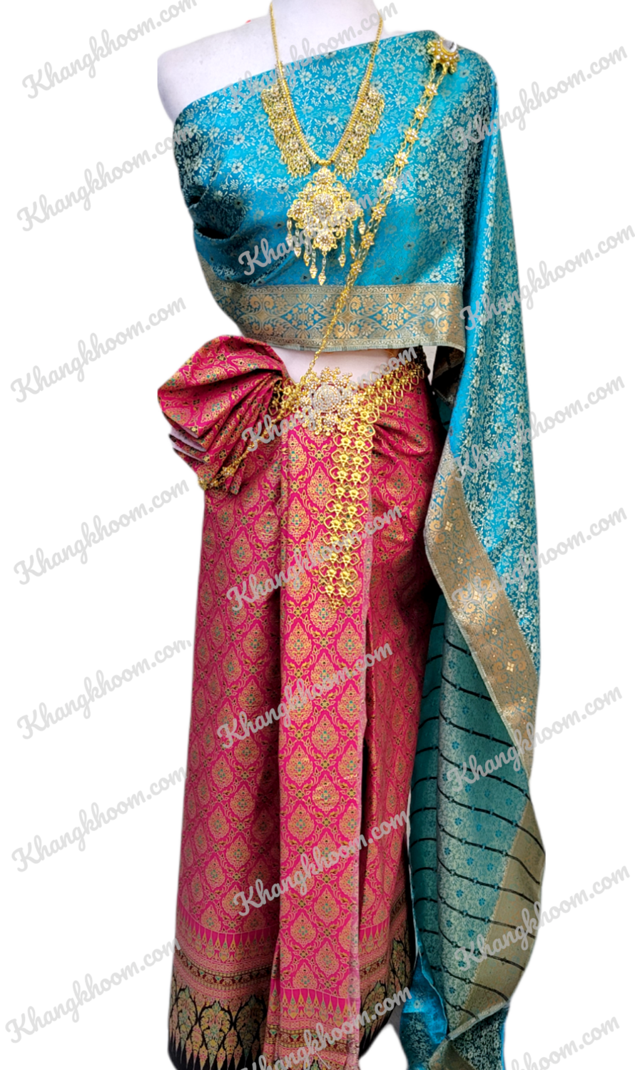 Siam Teal + Pink Wrap style