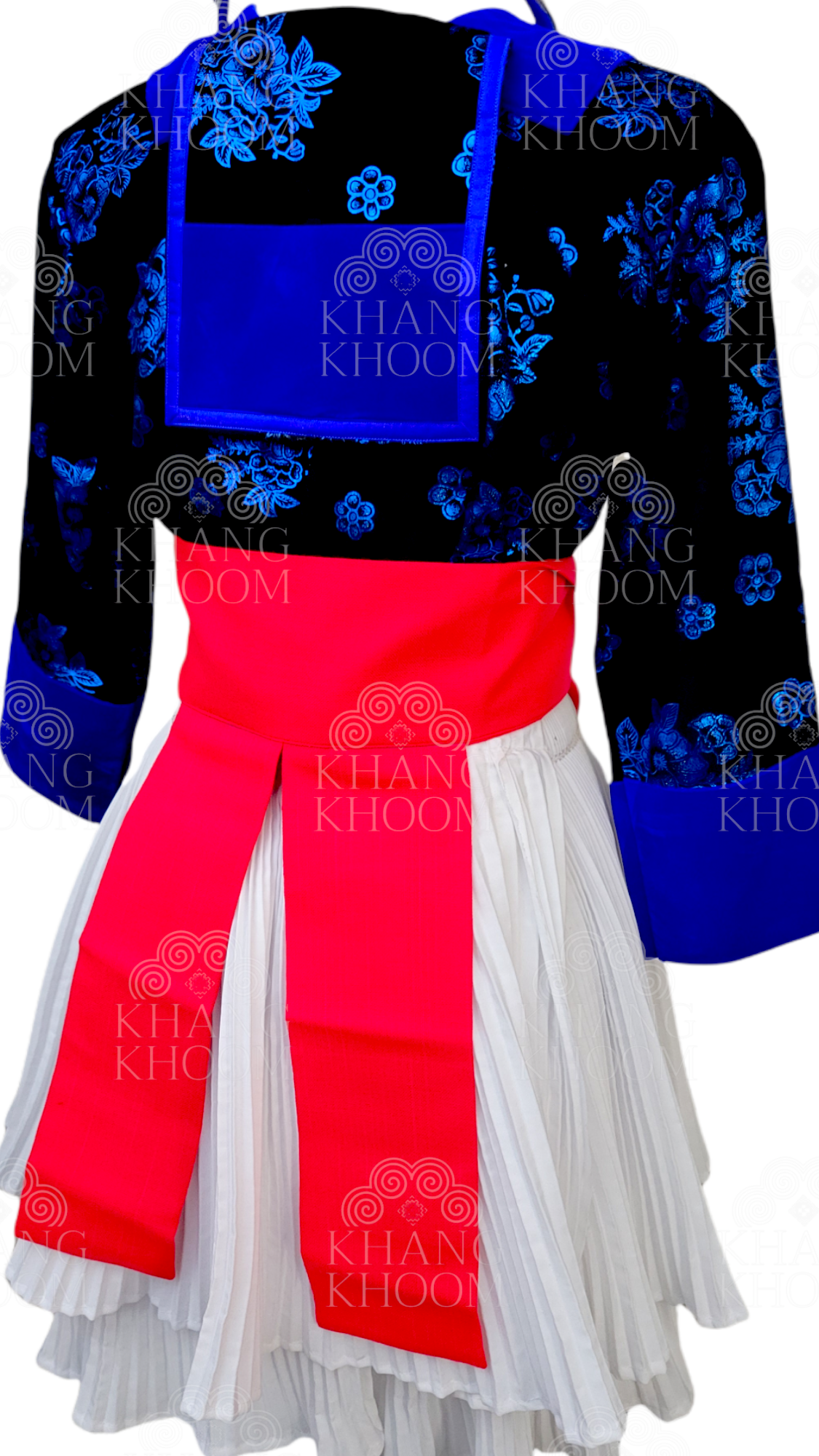 Trousse Bleue Broderies Hmong, CHINE INDIGO, artisanat hmong