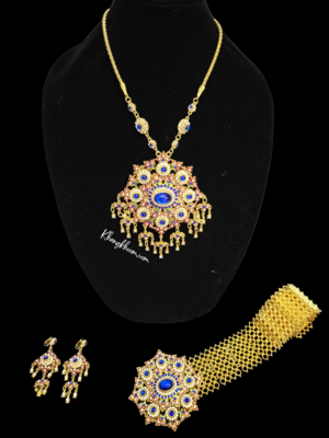 Blue Gold Thai Jewelry Set
