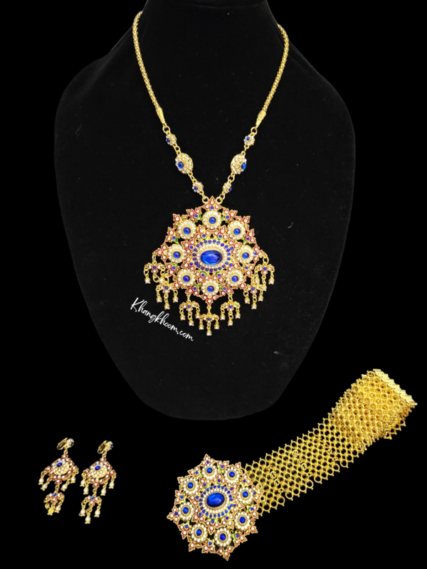 Blue Gold Thai Jewelry Set