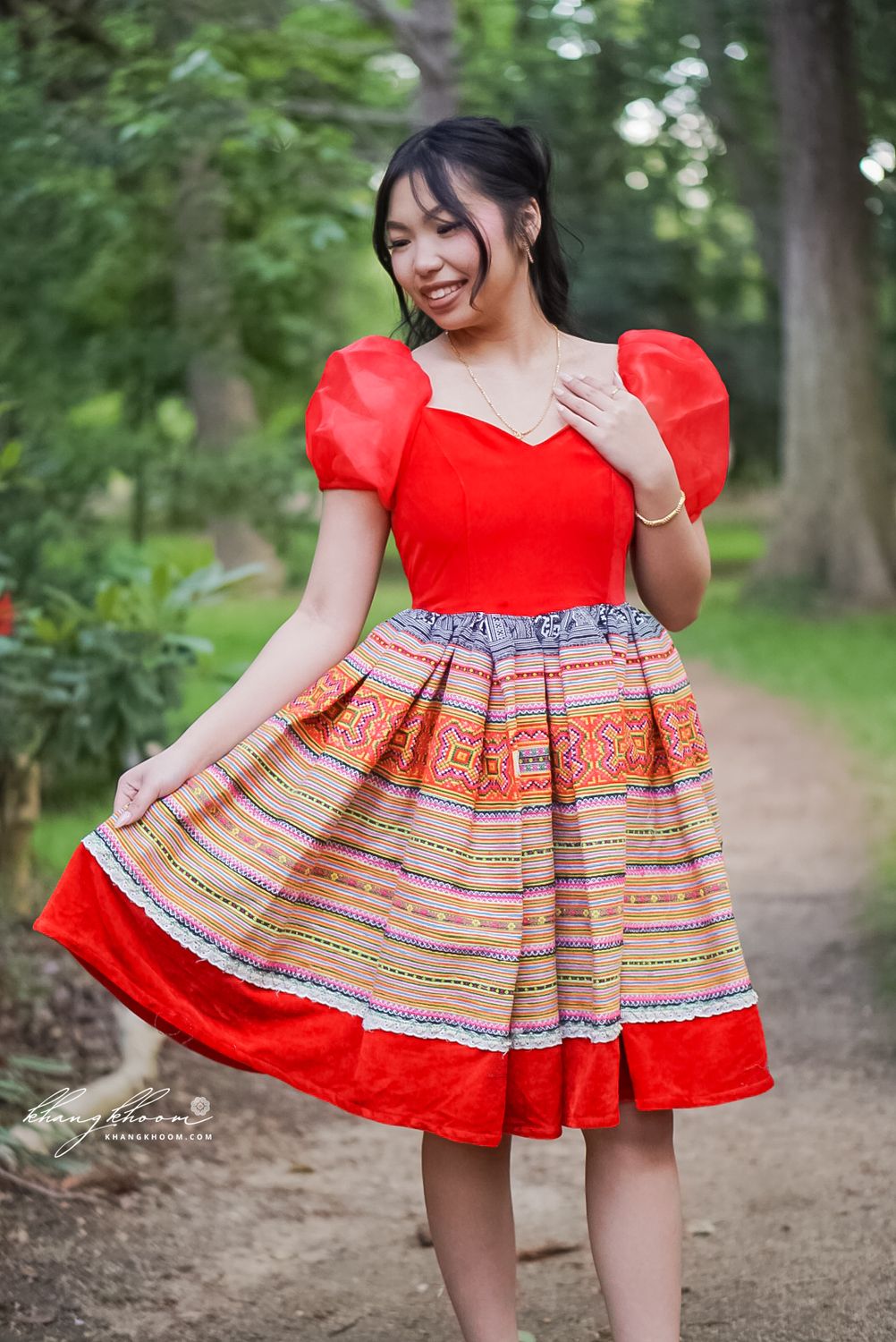 Red Sweetheart Hmong Dress