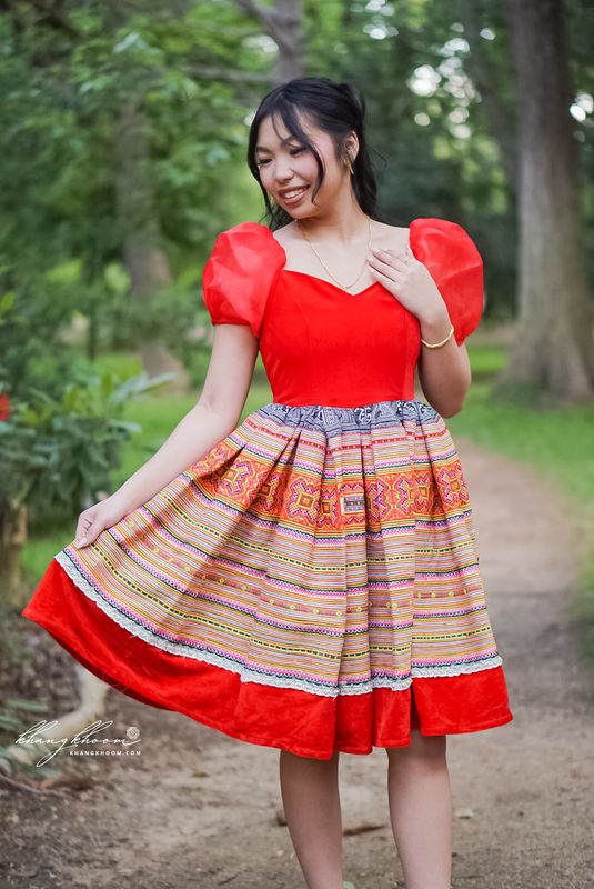 Red Sweetheart Hmong Dress