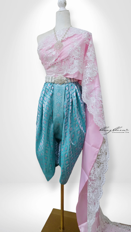 Baby Pink Turquoise Pants Set