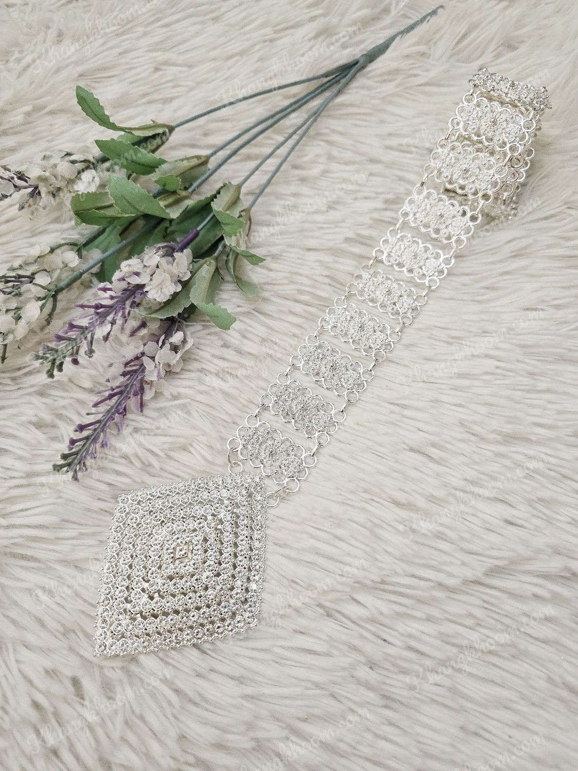 Silver Diamond Belt