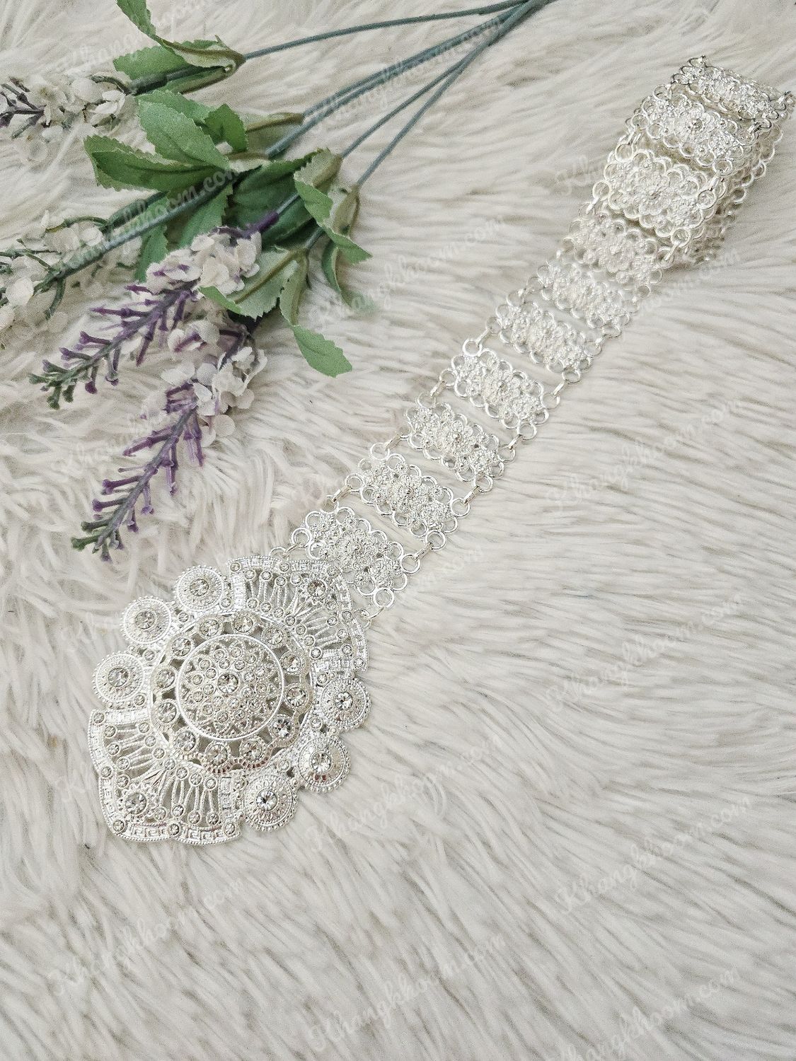 Silver Diamond Belt 02