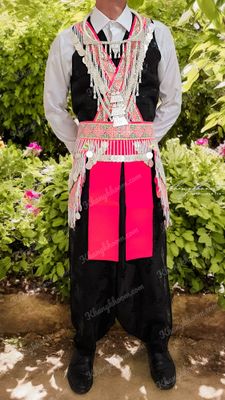Hmong Black Vest Set