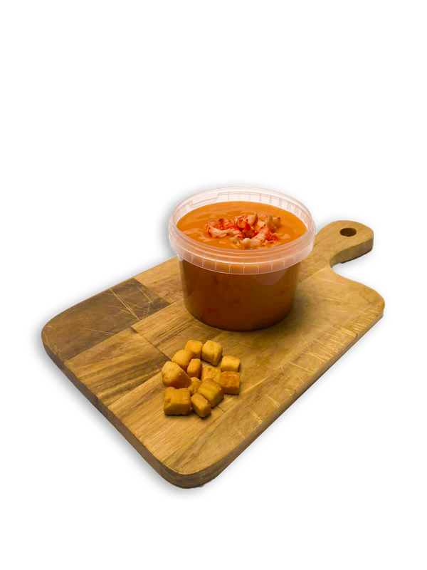 Rode curry soep Gamba