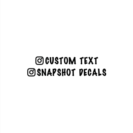 Custom Instagram Vinyl Decal