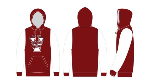 VUU 1865 BURGUNDY/WHITE SLEEVES