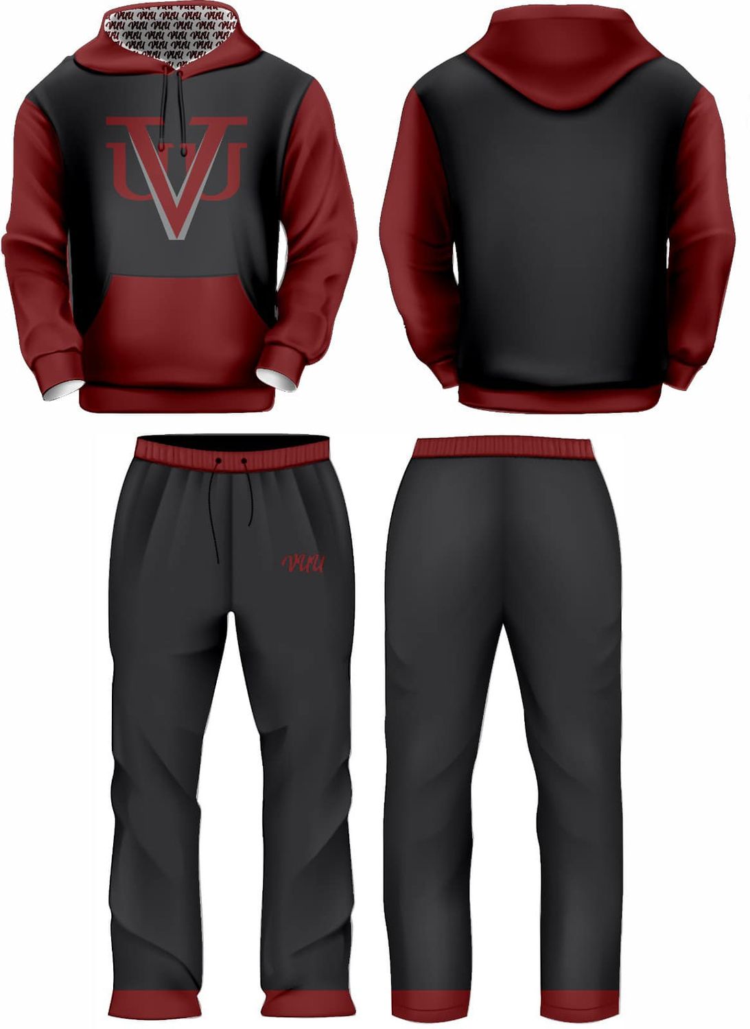 VUU BLACK LOGO SWEATSUIT ALL SIZES