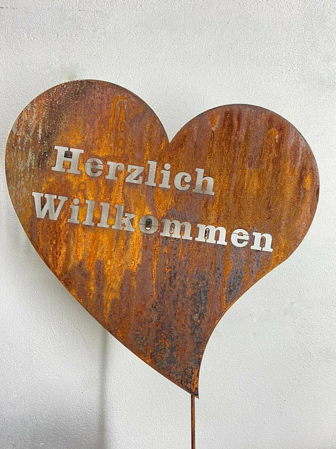 Herz "Herzlich Willkommen"