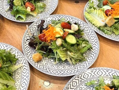 Garden Salad with Rosemary Garlic Croutons