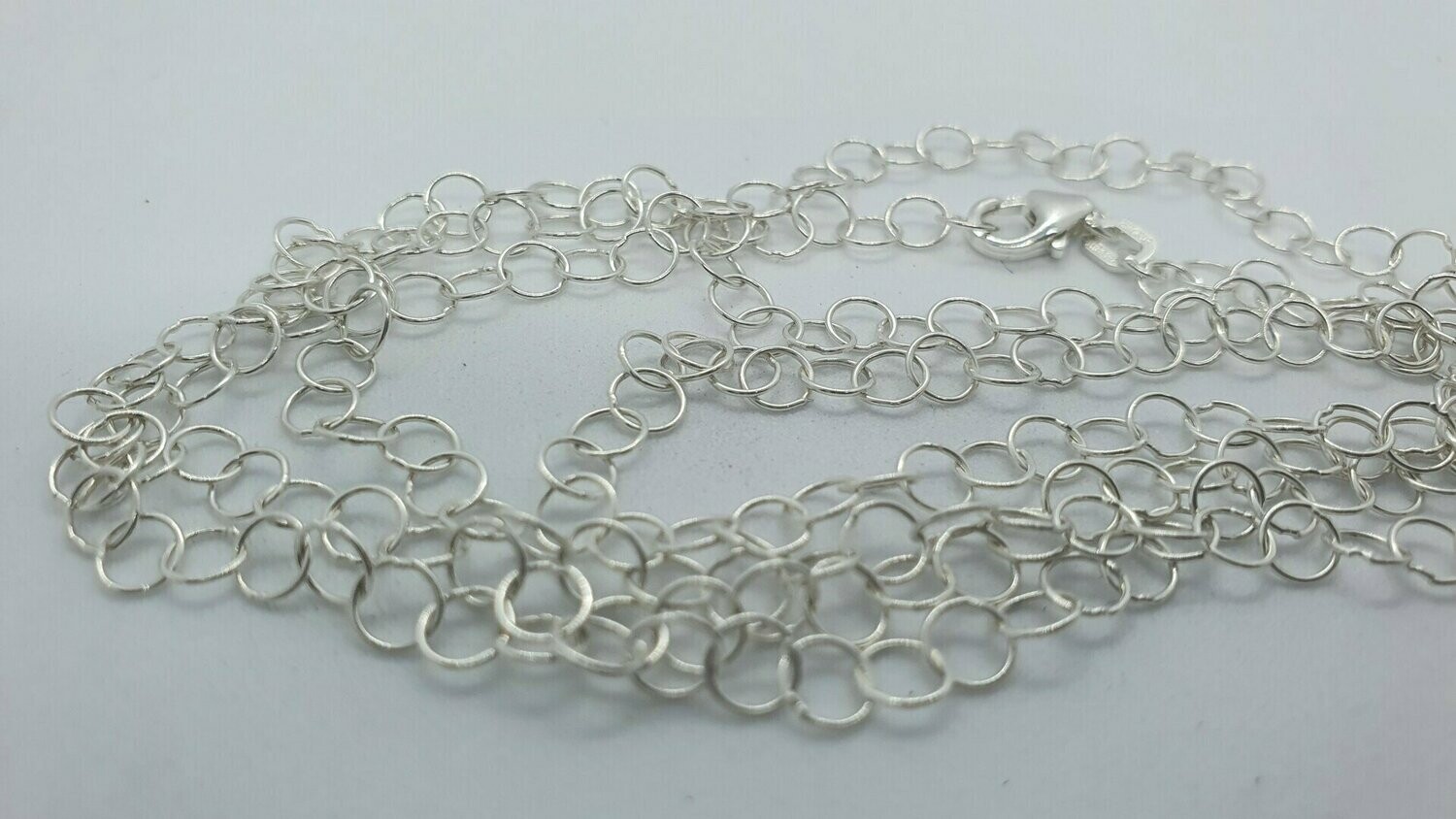 Gliederkette Silber 925 - zierlich, 80 cm