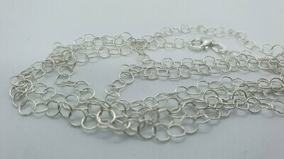 Gliederkette Silber 925 - zierlich, 80 cm