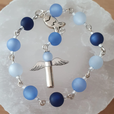 Handrosenkranz blau