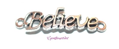 Believe - Lucky Charm for necklace earrings bracelet keyring mobile phone - UK Designer handmade jewellery | Gemstoneriver®