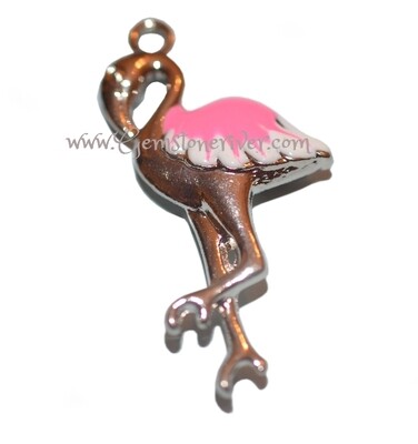 Flamingo Bird Charm Pink & White Wings Charm with Enamel friendship jewellery Gemstoneriver®