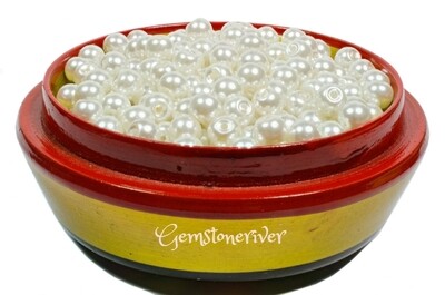 SB308 - 100 x 6mm/8mm x 50 Ivory Cream Pearl beads for arts craft & jewellery designer supplies | Gemstoneriver