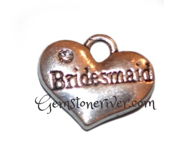 Bridesmaid Rhinestone Sparkly Crystal Charm - UK Wedding Jewellery | Gemstoneriver®