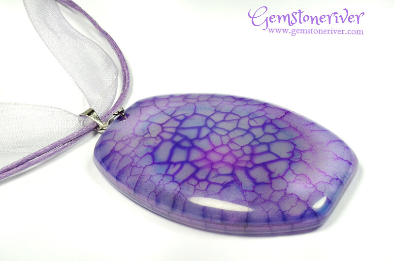 G229 Sold - Royal purple lavender lilac amethyst gemstone pendant  necklace - Salma