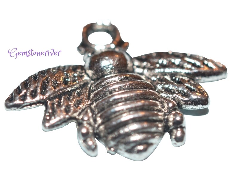 Bee Charm for necklace earrings bracelet keyring lucky charm jewellery | Gemstoneriver®