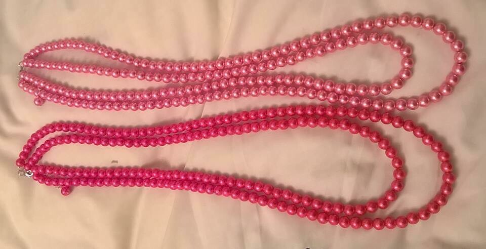 Custom order - MAY - cerise fuchsia hot pink necklace double rope strand pearl mother of bride wedding