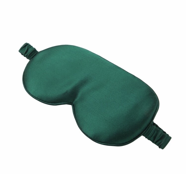 Green premium 100% silk sleep eye mask Blindfold