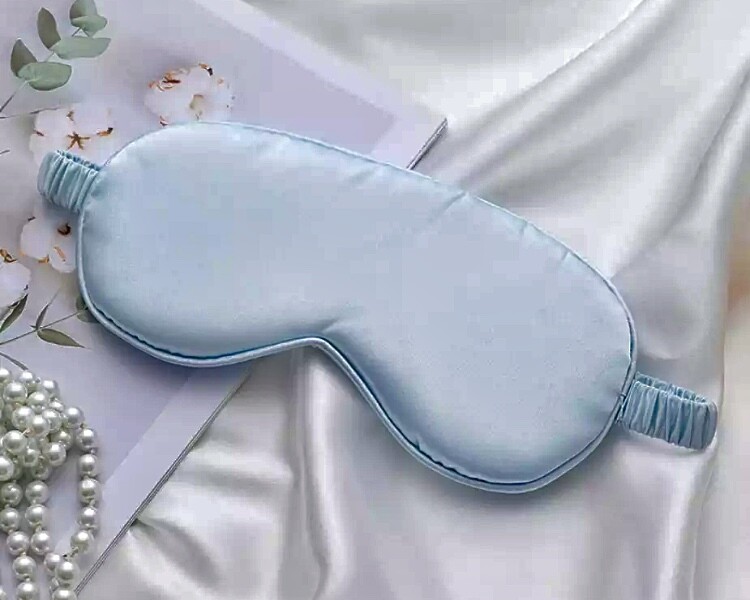Baby Blue Premium satin silk sleep eyemask blindfold Christmas gift for her him