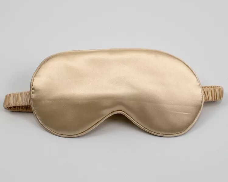 Gold silk sleeping mask/blindfold cover Valentine's Gift