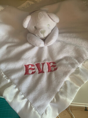 Custom Name Bear Baby Comforter Blankie add baby's name gift