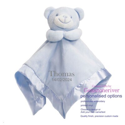 Baby Girl Boy Comforter Fleece Blanky Personalised
