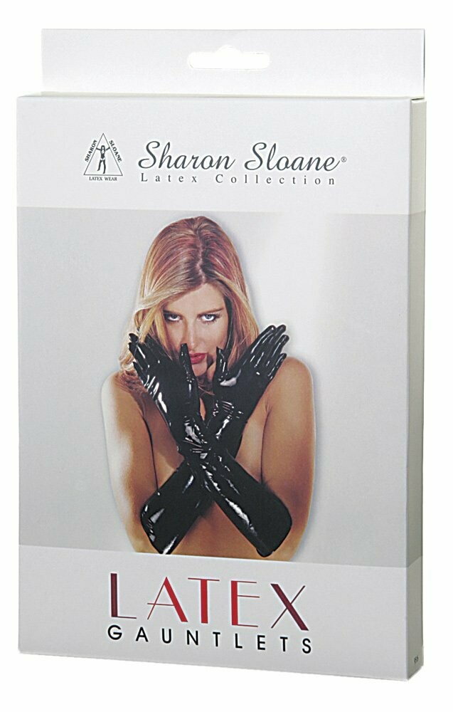 Sharon Sloane Latex Gauntlets Black Large