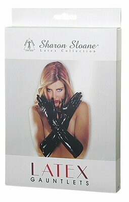 Sharon Sloane Latex Gauntlets Black Small