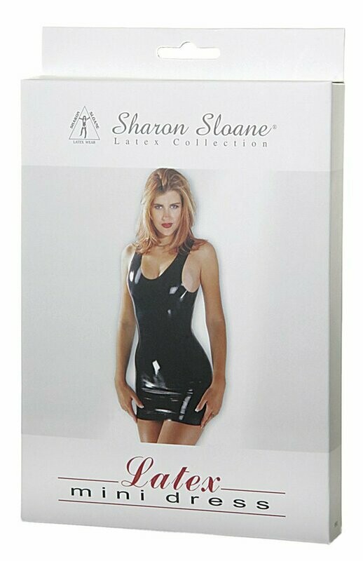Sharon Sloane Latex Mini Dress Black Med