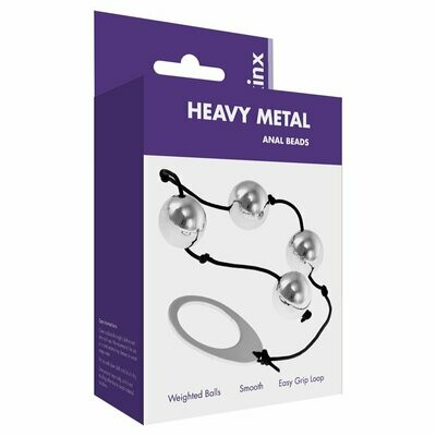 Kinx Heavy Metal Anal Beads Silver OS
