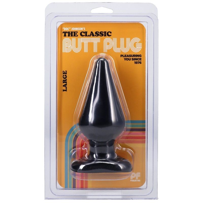Doc Johnson Classic Butt Plug Black Large