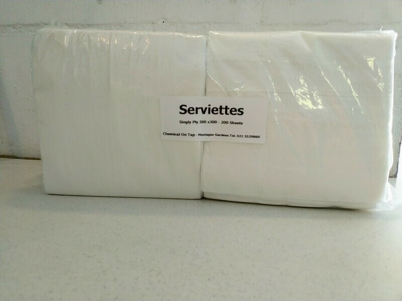 Serviettes - single ply; Pack 200 & Box 1000