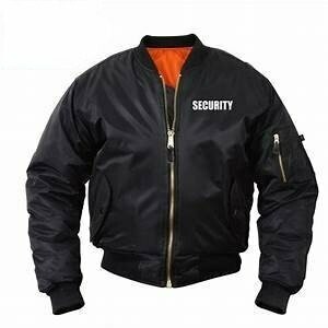 MA-1 Jacket - 'Security'  Black
