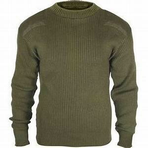 Commando Sweater, Acrylic Crew Neck - OD