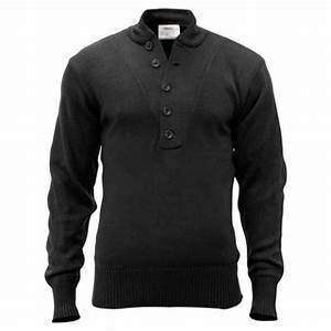 Sweater - 5 Button - Black