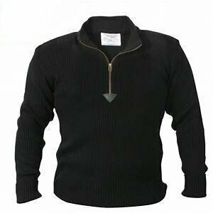 Quarter Zip  Sweater - Black