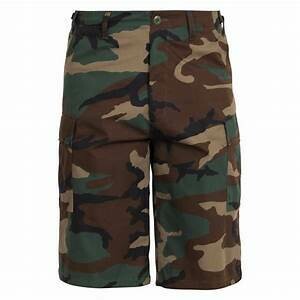 BDU Shorts - Woodland Camo Long